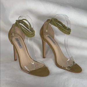 Women’s Lace Up Clear Toe Heel